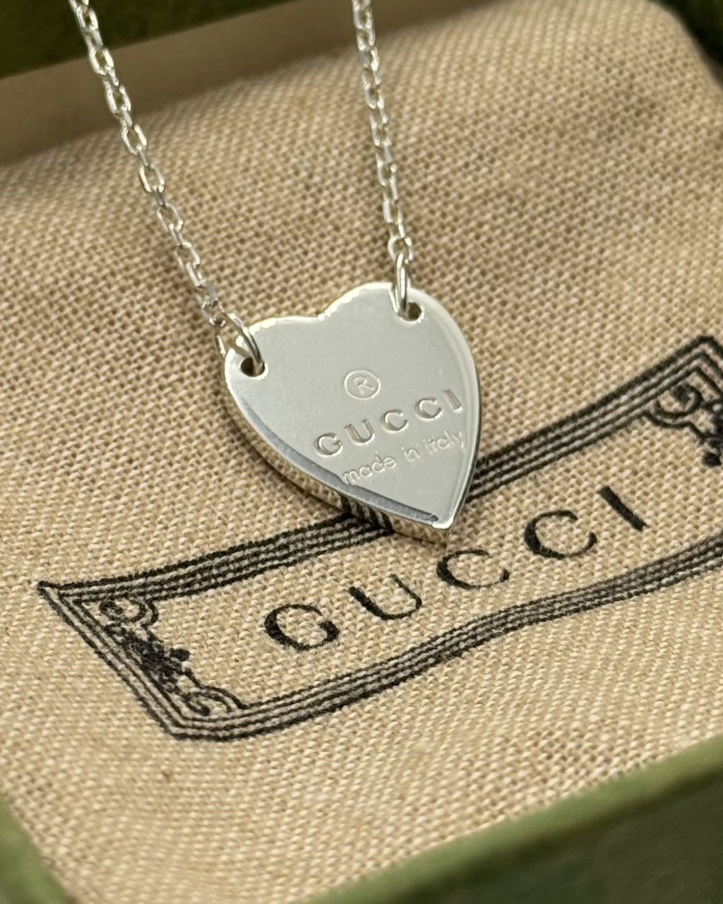 Gucci Heart Necklace and Earring Set